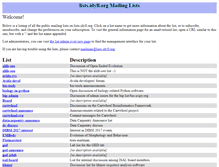 Tablet Screenshot of lists.idyll.org